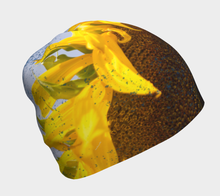 Sunflower in Blue Rain ealanta Hat/Toque/Beanie Beanie- ealanta Art Wear