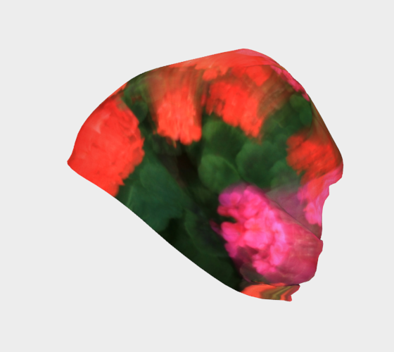 Coral Floral splash ealanta Art Wear beanie/touque/hat Beanie/Touque/Hat- ealanta Art Wear