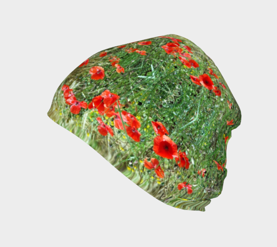 Tuscan Poppies ealanta Beanie/Touque/Hat- ealanta Art Wear