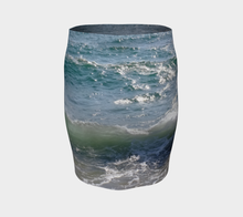Ocean Splash Fitted Skirt ealanta Fitted Skirt- ealanta Art Wear