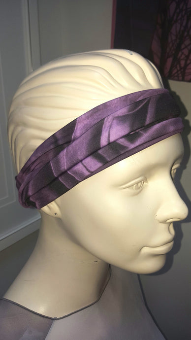 Shades of Purple Rose Headband Headband- ealanta Art Wear
