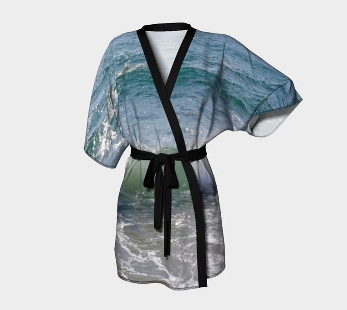 Ocean Splash 2  Kimono Robe ealanta Kimono Robe- ealanta Art Wear
