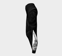 Paris Black Roses &  Eiffel Tower ealanta leggings Leggings- ealanta Art Wear