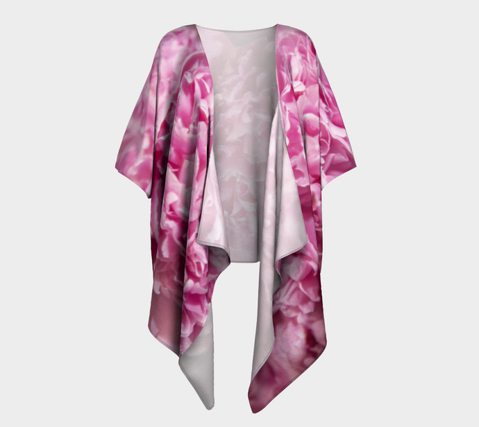 Grandpas Peony 2 ealanta Draped Kimono- ealanta Art Wear