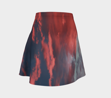 Pink Prairie Skies ealanta skirt with flair Flare Skirt- ealanta Art Wear