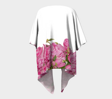 Heirloom Pink Peonies Painted Abstract Kimono Wrap ealanta