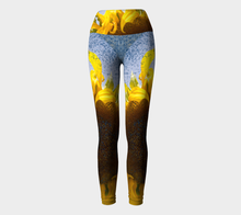 Sunflower in Blue Rain ealanta Yoga Leggings/Pants Yoga Leggings- ealanta Art Wear