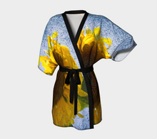 Sunflower in Blue Rain ealanta Kimono Kimono Robe- ealanta Art Wear