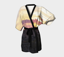 Lemon + Raspberry Gelato Italian Sunset ealanta Kimono Robe- ealanta Art Wear