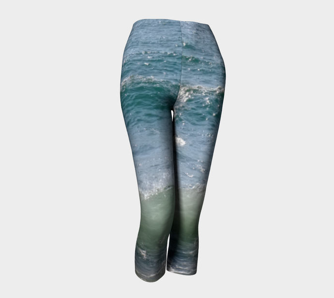 Ocean Splash Capri Leggings ealanta Capris- ealanta Art Wear