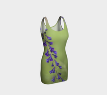 Purple Blossom fitted Dress  ealanta Bodycon Dress- ealanta Art Wear