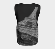 Eiffel Tower Black background Loose Tank Top ealanta Loose Tank Top (Long)- ealanta Art Wear