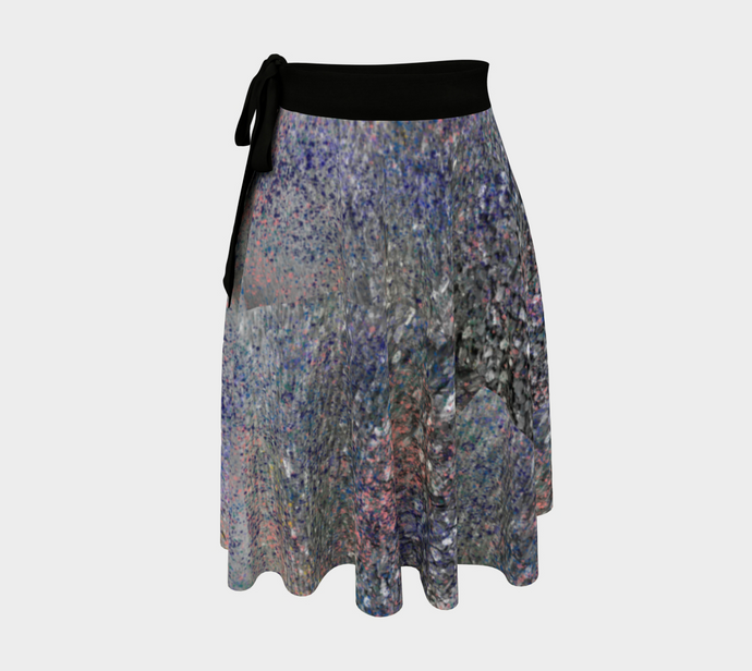 Monet Inspired Pebbles in the Shuswap ealanta  Wrap Skirt