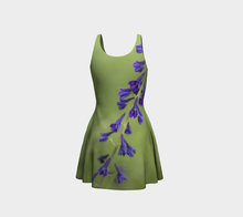 Purple Blossom Dress with Flair ealanta Flare Dress- ealanta Art Wear