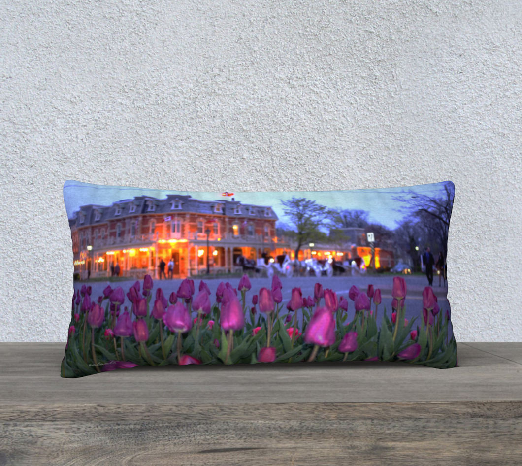 Purple Tulips Niagara on the Lake evening walk ealanta Cushion Cover 24x12 24