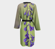 Purple Blossoms long robe ealanta Peignoir- ealanta Art Wear