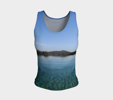 Tuscan Pool View  fitted Tank Fitted Tank Top (Regular)- ealanta Art Wear