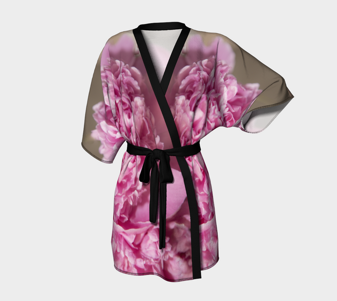 Grandpas Peony 2 ealanta Kimono Robe Kimono Robe- ealanta Art Wear