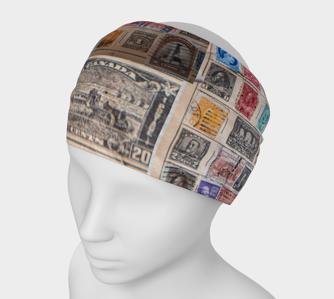 Vintage Canadian Stamps Headband ealanta.ca