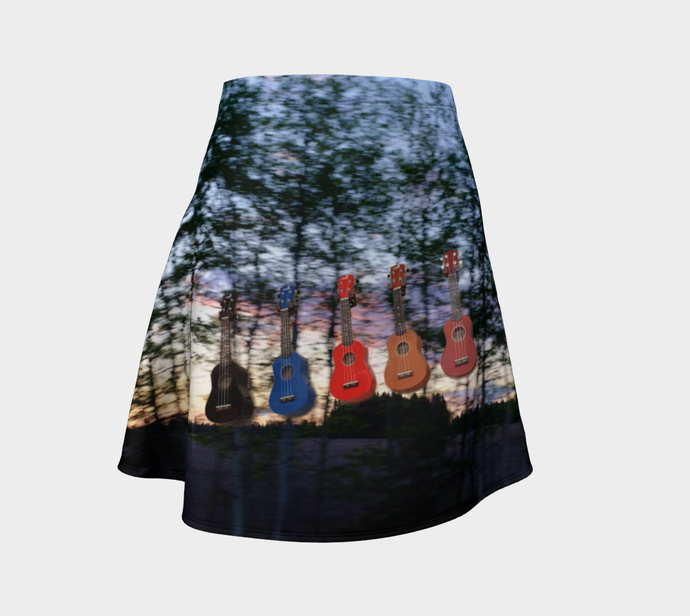 Alberta Bush Party Flared skirt ealanta Flare Skirt- ealanta Art Wear