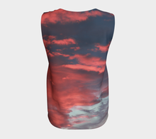 Pink Prairie Skies ealanta loose Tank Top Loose Tank Top (Long)- ealanta Art Wear