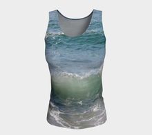 Ocean Splash Fitted Tank ealanta Fitted Tank Top (Long)- ealanta Art Wear