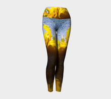 Sunflower in Blue Rain ealanta Yoga Leggings/Pants Yoga Leggings- ealanta Art Wear