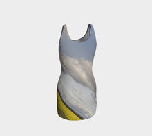 Clouds over Canola ealanta Fitted BodyCon Dress Bodycon Dress- ealanta Art Wear