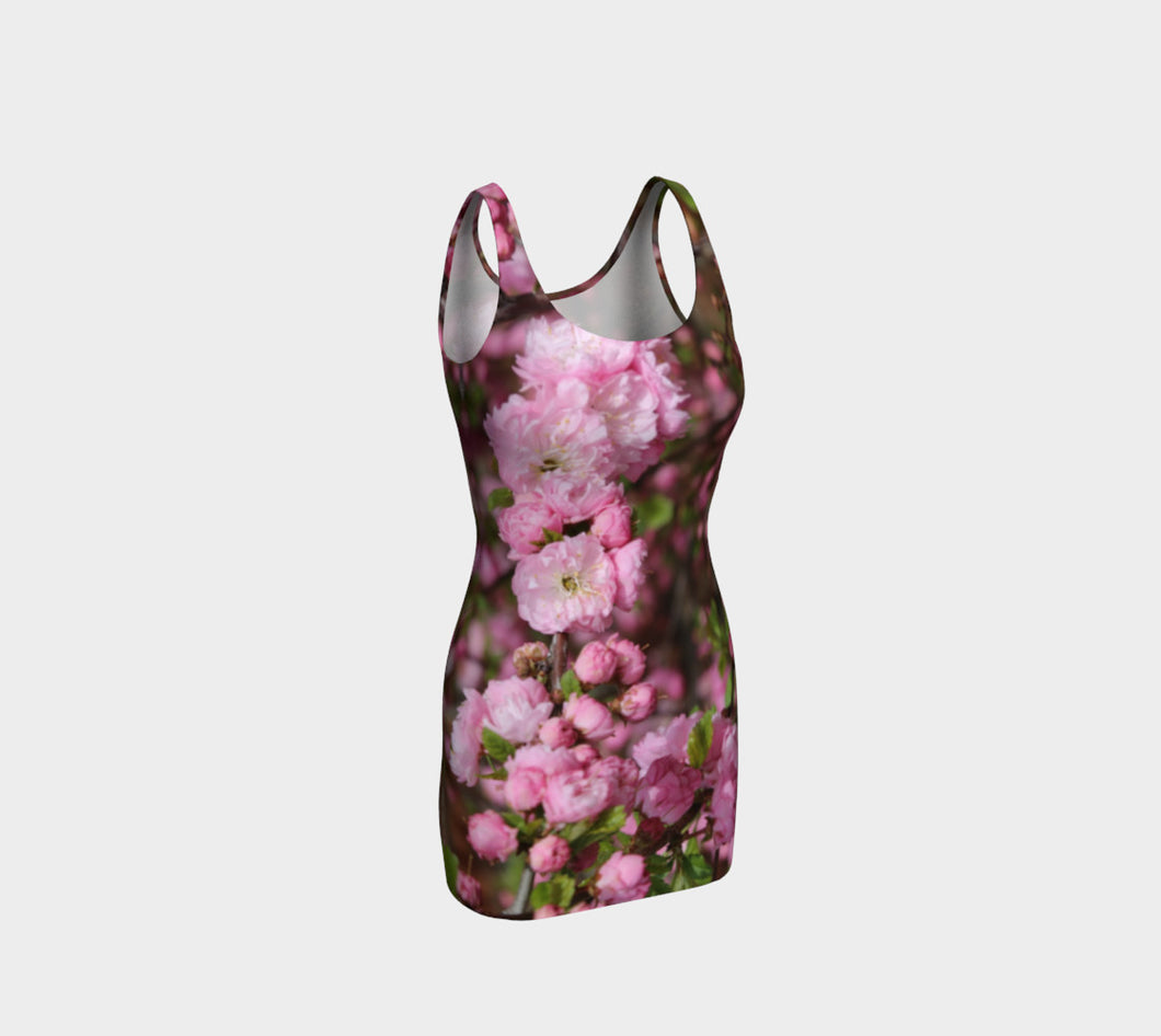 Spring Blossoms Beaumont Bodycon Dress- ealanta Art Wear