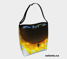 YEG Bee + Sunflower ealanta Day Tote Stretchy Neopreen Day Tote- ealanta Art Wear