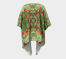 Tuscan Poppies ealanta Draped Kimono- ealanta Art Wear