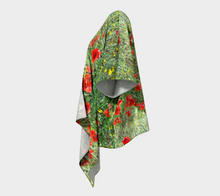 Tuscan Poppies ealanta Draped Kimono- ealanta Art Wear