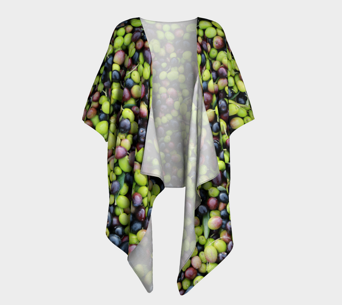 Olive Harvest Tuscany Kimono Wrap ealanta Draped Kimono- ealanta Art Wear