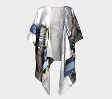 New York Fearless Girl Wall Street Imagine Collage ealanta Draped Kimono- ealanta Art Wear
