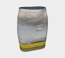 Clouds over Canola ealanta Fitted Skirt Fitted Skirt- ealanta Art Wear