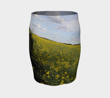 Prairie Fields of Golden Canola Fitted Skirt- ealanta Art Wear