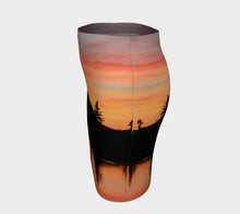Sunset on Lake Beaumont Fitted Skirt- ealanta Art Wear