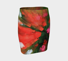 Floral Splash fitted Skirt Fitted Skirt- ealanta Art Wear