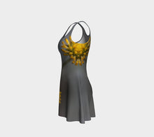 Pop of Yellow Flare Dress- ealanta Art Wear