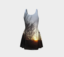 Spring Sunset flared dress Flare Dress- ealanta Art Wear