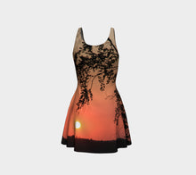 Fire in the Sky flared dress Flare Dress- ealanta Art Wear