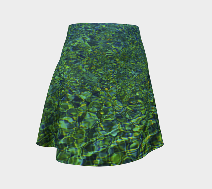 Tuscan Pool reflections Flared Skirt Flare Skirt- ealanta Art Wear