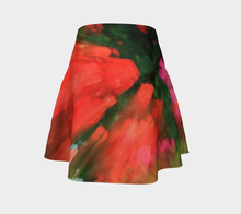 Floral Splash flared skirt Flare Skirt- ealanta Art Wear