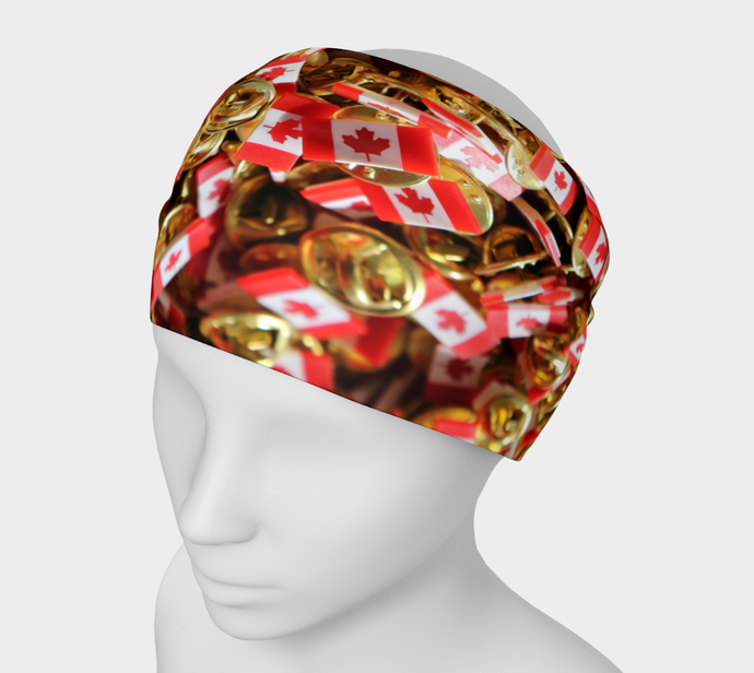 Canada flags Headband Headband- ealanta Art Wear