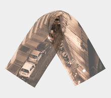 Rome Parking street Arial sepia ealanta Long Scarf- ealanta Art Wear