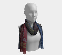 Canadian Rail in the Rockies ealanta scarf Long Scarf- ealanta Art Wear