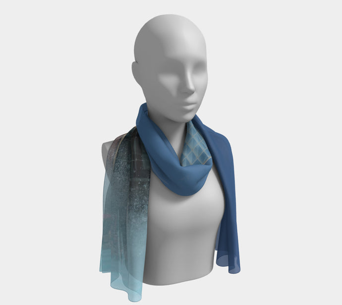 Edmonton City Hall Fountain ealanta scarf Long Scarf- ealanta Art Wear