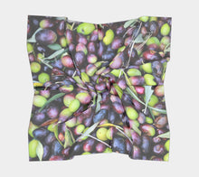 Olive Harvest Tuscany  ealanta Square Scarf- ealanta Art Wear