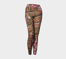 Brick Blossoms Yoga high waist Leggings ealanta Yoga Leggings- ealanta Art Wear